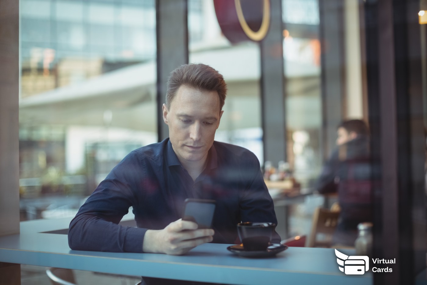 Business owner reviewing per diem card charges on a dashboard while a sales rep travels.